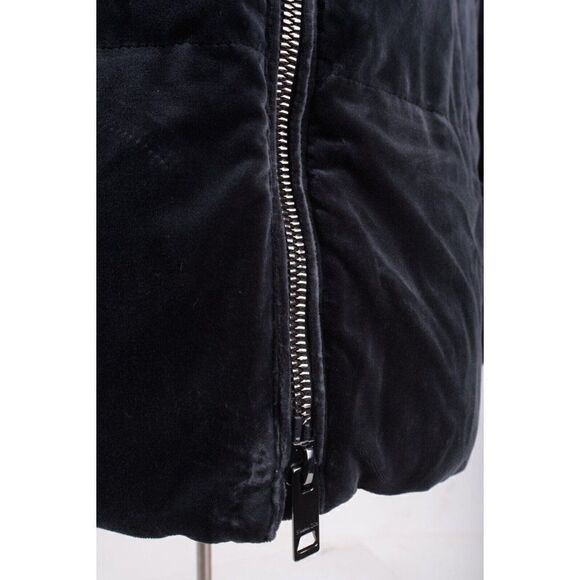 Massimo Dutti Womens Moleskin Jacket Quited Coat Blue L Large 6718/734 NWT - Picture 4 of 7